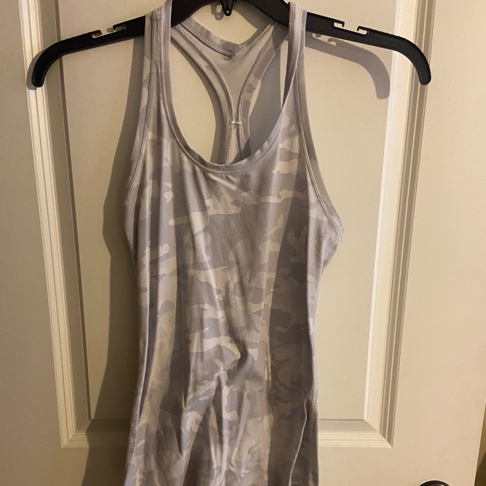 WHITE CAMO LULULEMON TANK TOP
